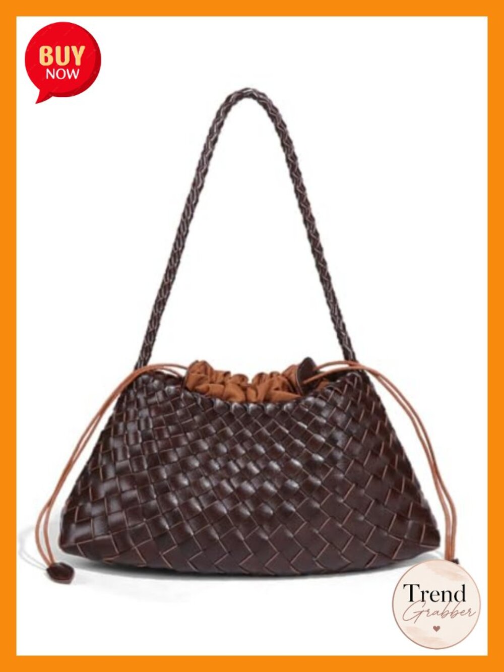 Woven Suede Hobo Shoulder Bag Slouchy Bucket Tote